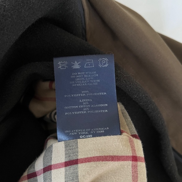 Burberry London 42T Lawrence Double-Lined Long Wool Overcoat Olive - Picture 8 of 9